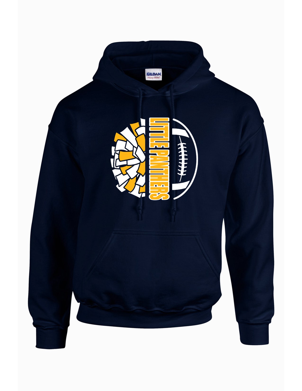 73c Gildan G185 Adult Heavy Blend 50/50 Hooded Sweatshirt with Logo 4 Front Print