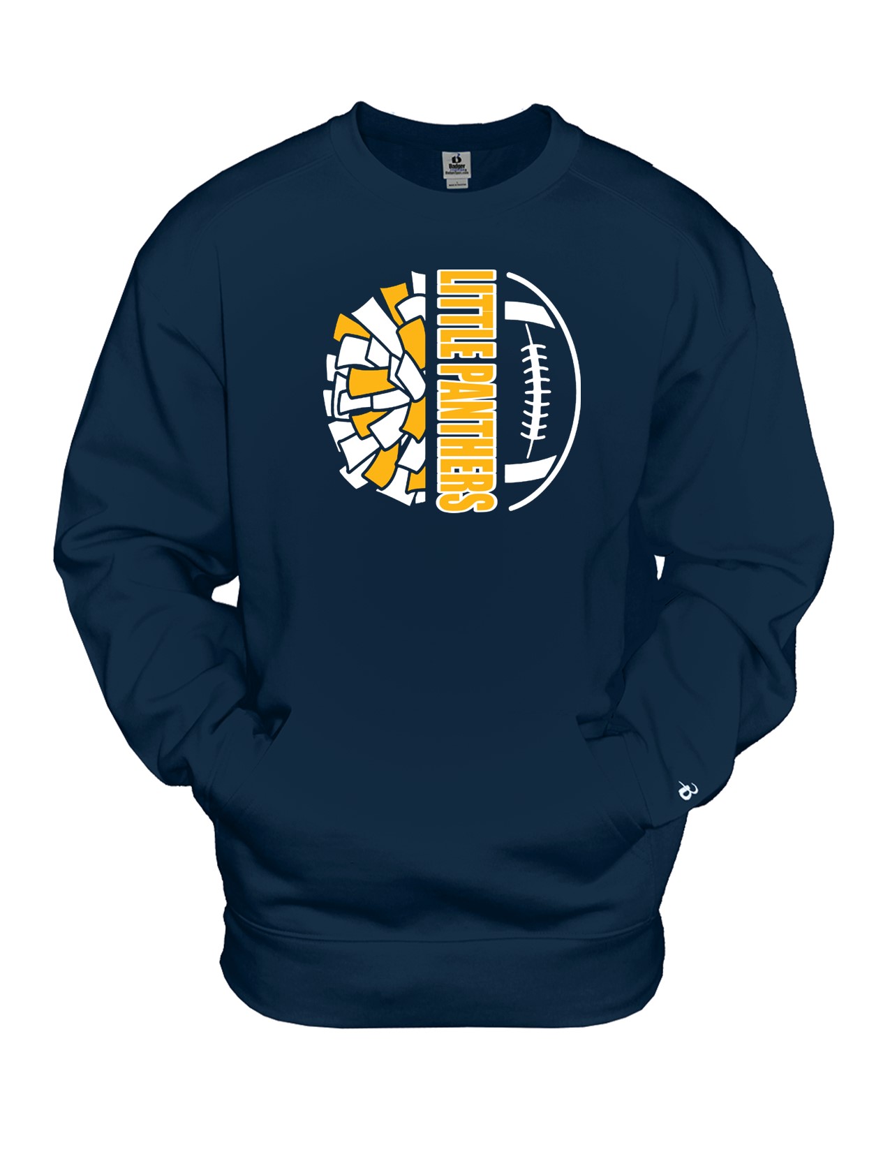 75c Badger 1252 Adult Pocket Crew with Logo 4 Front Print