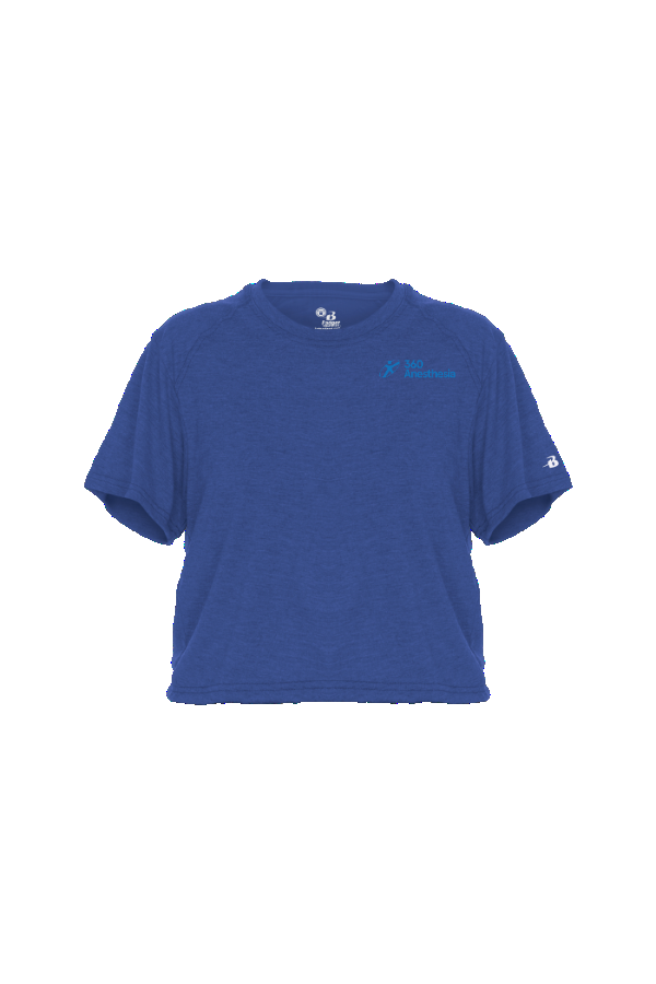 05 496300 Badger Tri-Blend Women's Crop Tee with Embroidery