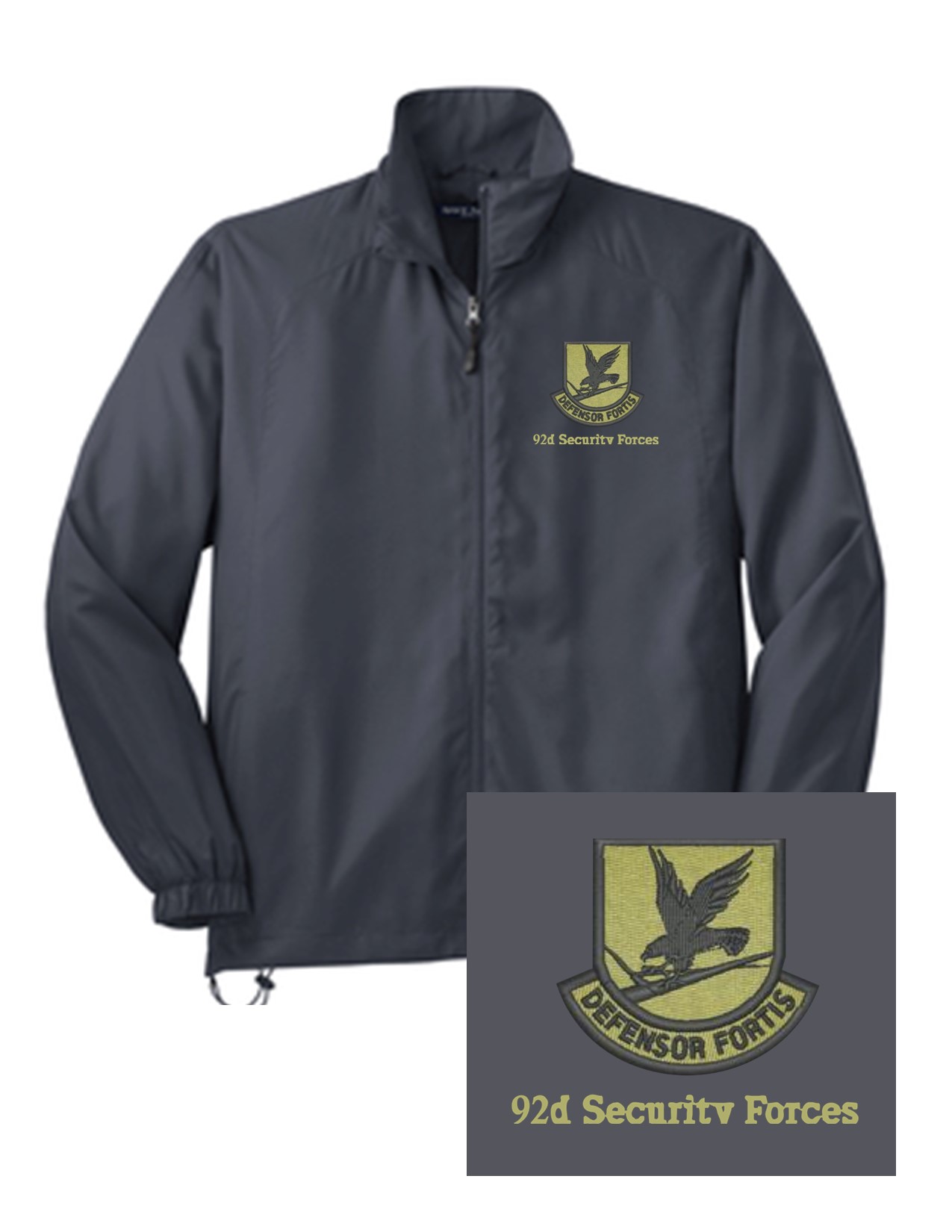 03 Sportek JST70 Unisex Full Zip Raglan Jacket with Two Color Left Chest Embroidery