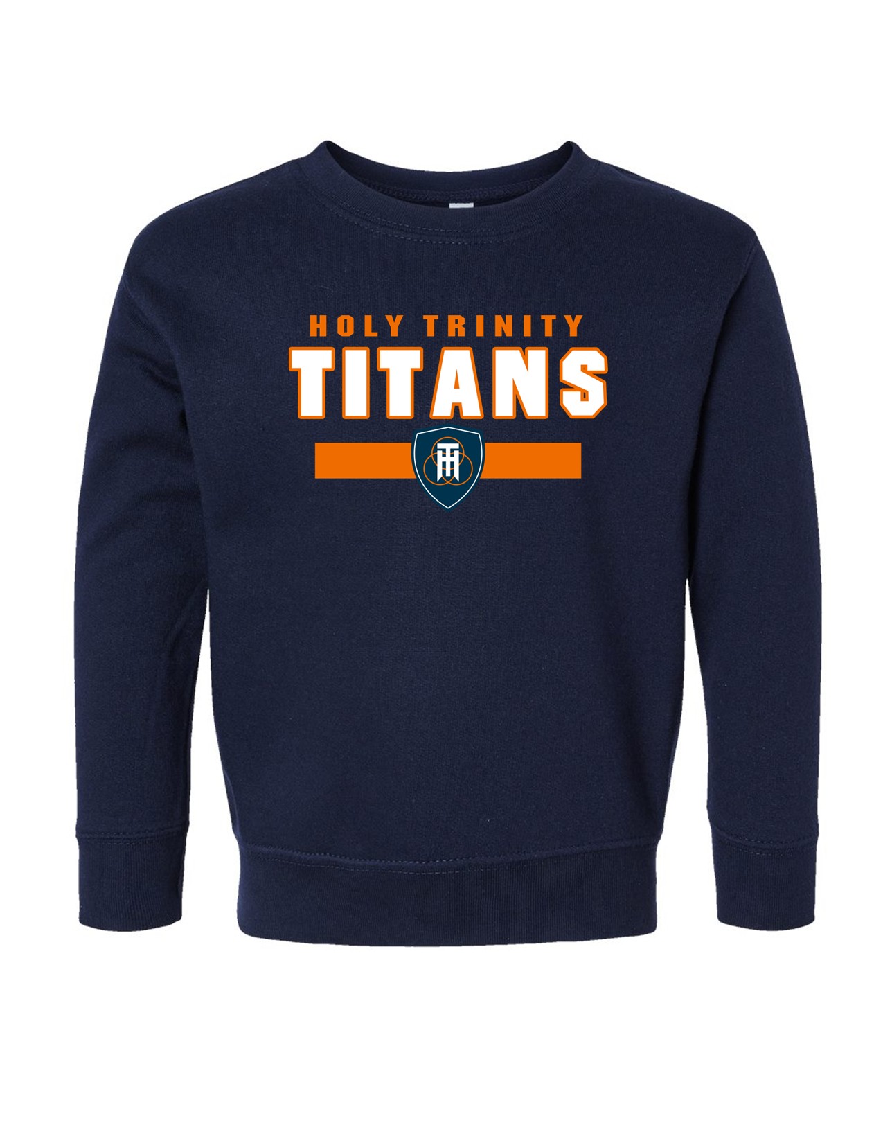 93 3317 Rabbit Skins Toddler Fleece Crewneck Sweatshirt with Logo 2 Front Print