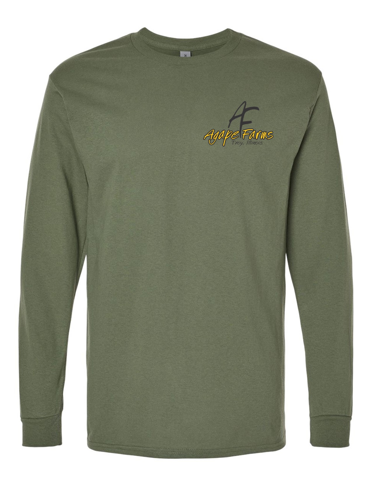 53 Gildan G540 Adult Heavy Cotton Long Sleeve T-Shirt with Front Print