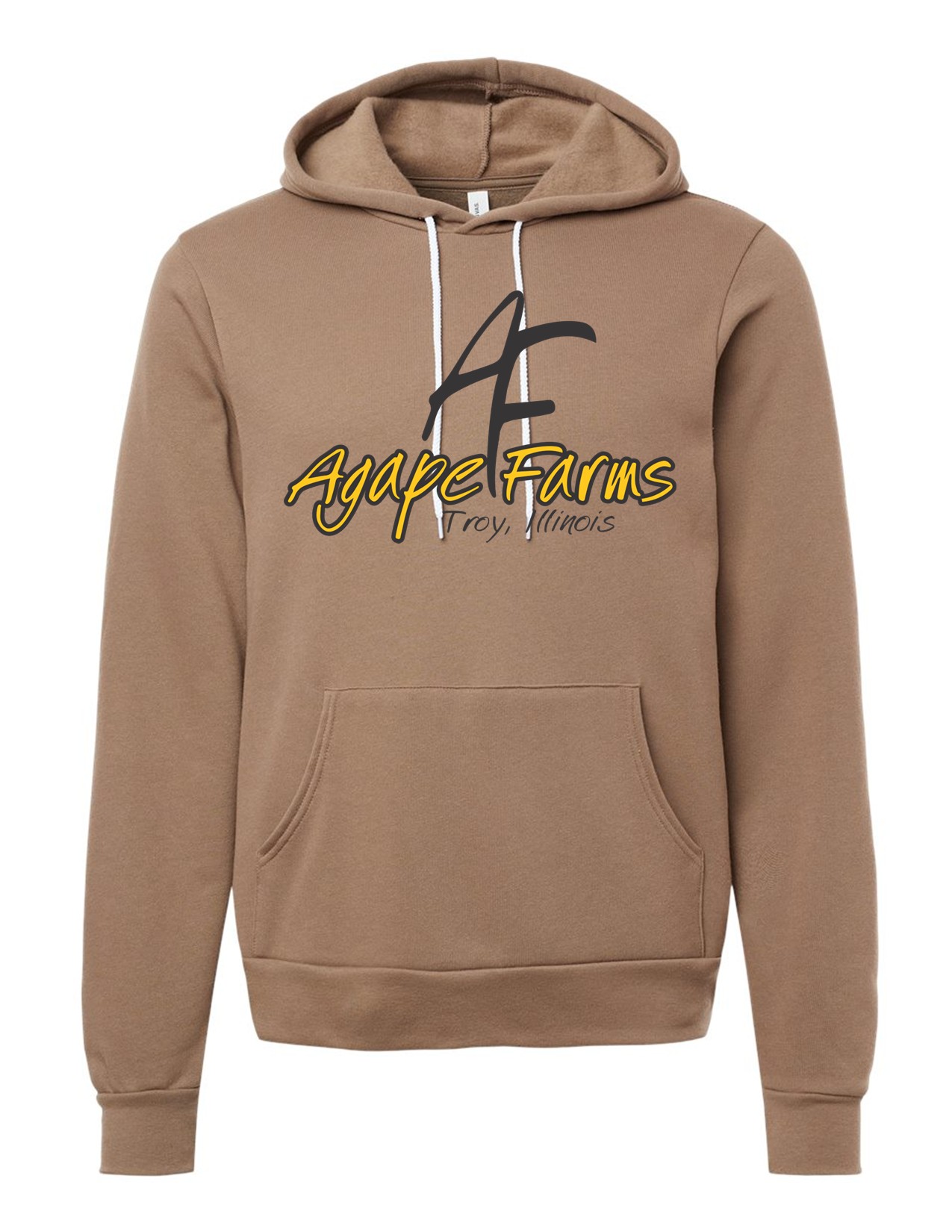 75 Bella Canvas 3719 Unisex Fleece Pullover Hoodie with Front Print