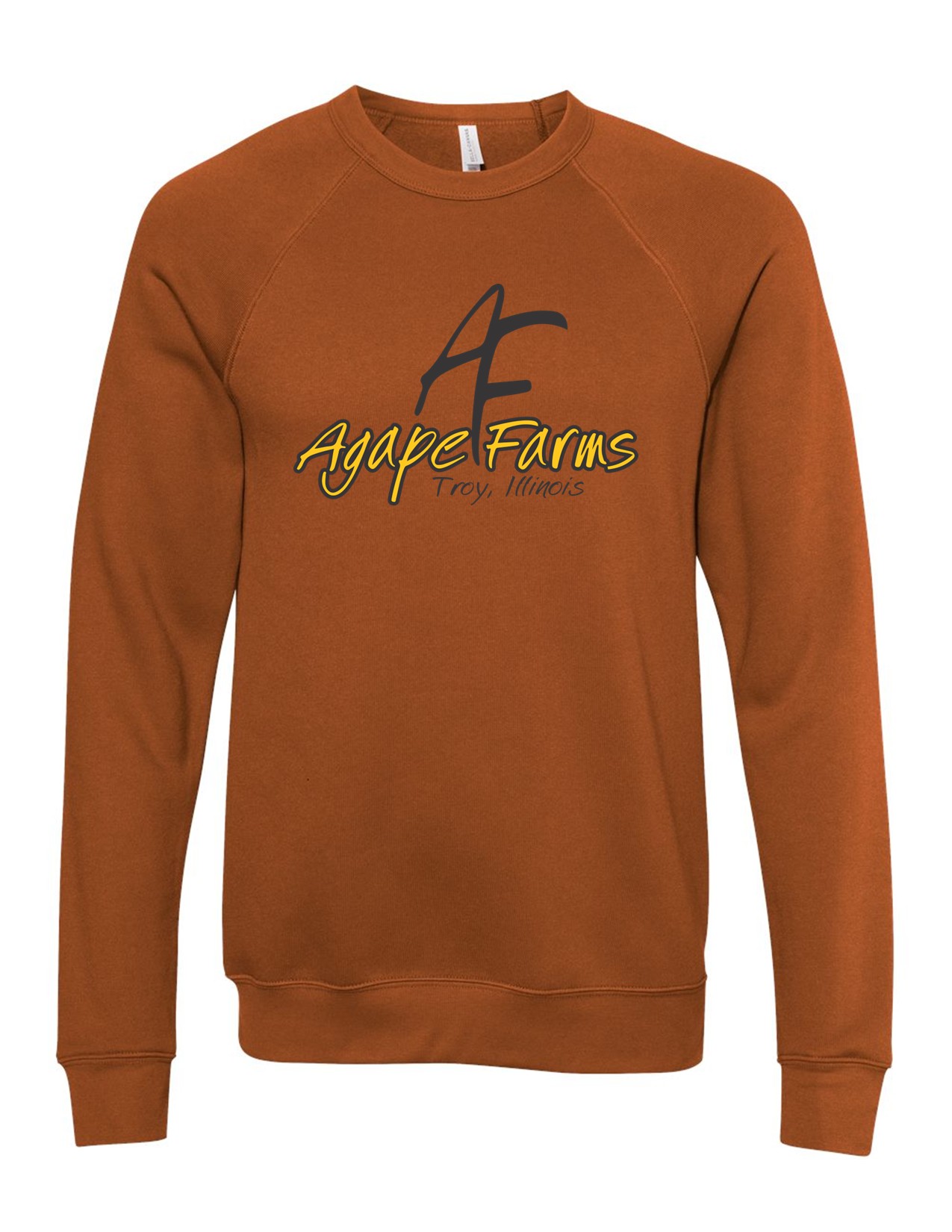 74 Bella Canvas 3901 Unisex Fleece Crewneck Sweatshirt with Front Print