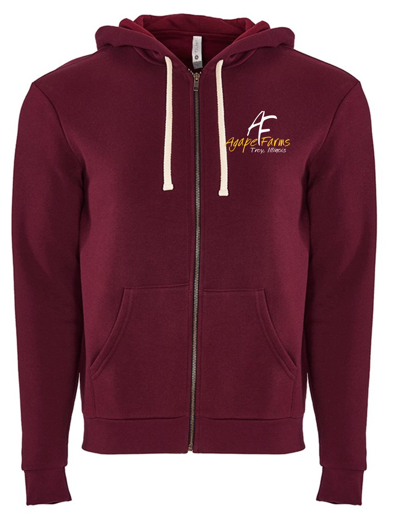 80 Next Level 9602 Adult Unisex Full Zip Hoodie with Left Chest Embroidery