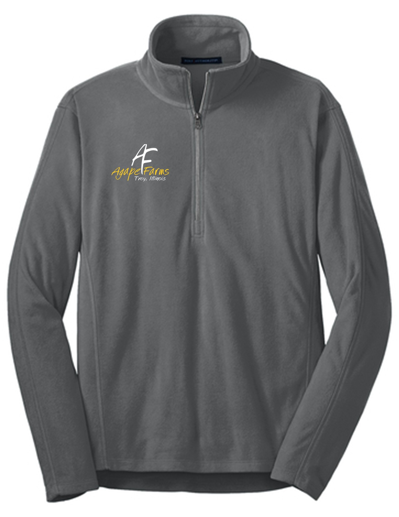 90 Port Authority F224 Men's Microfleece Half Zip Pullover with Left Chest Embroidery