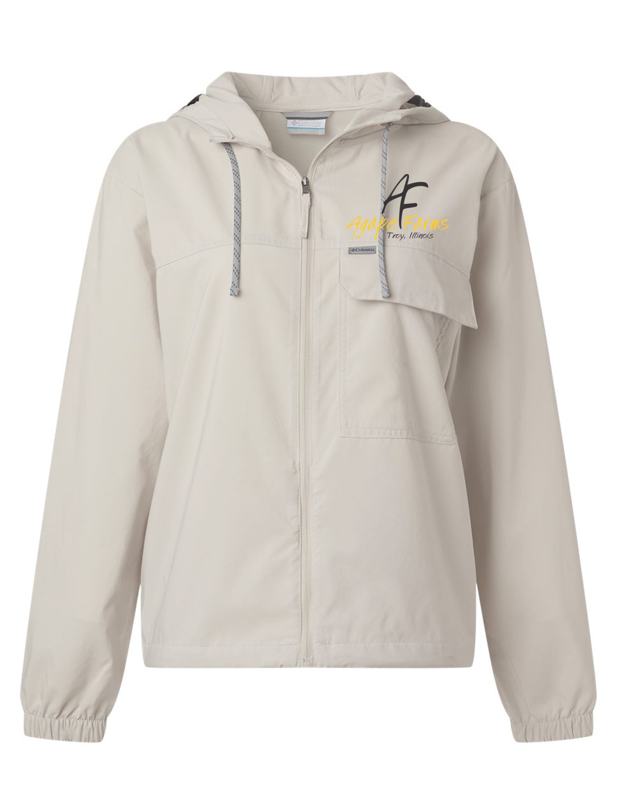92 Columbia 212428 Women's Skein Valley Hooded Lightweight Jacket with Left Chest Embroidery