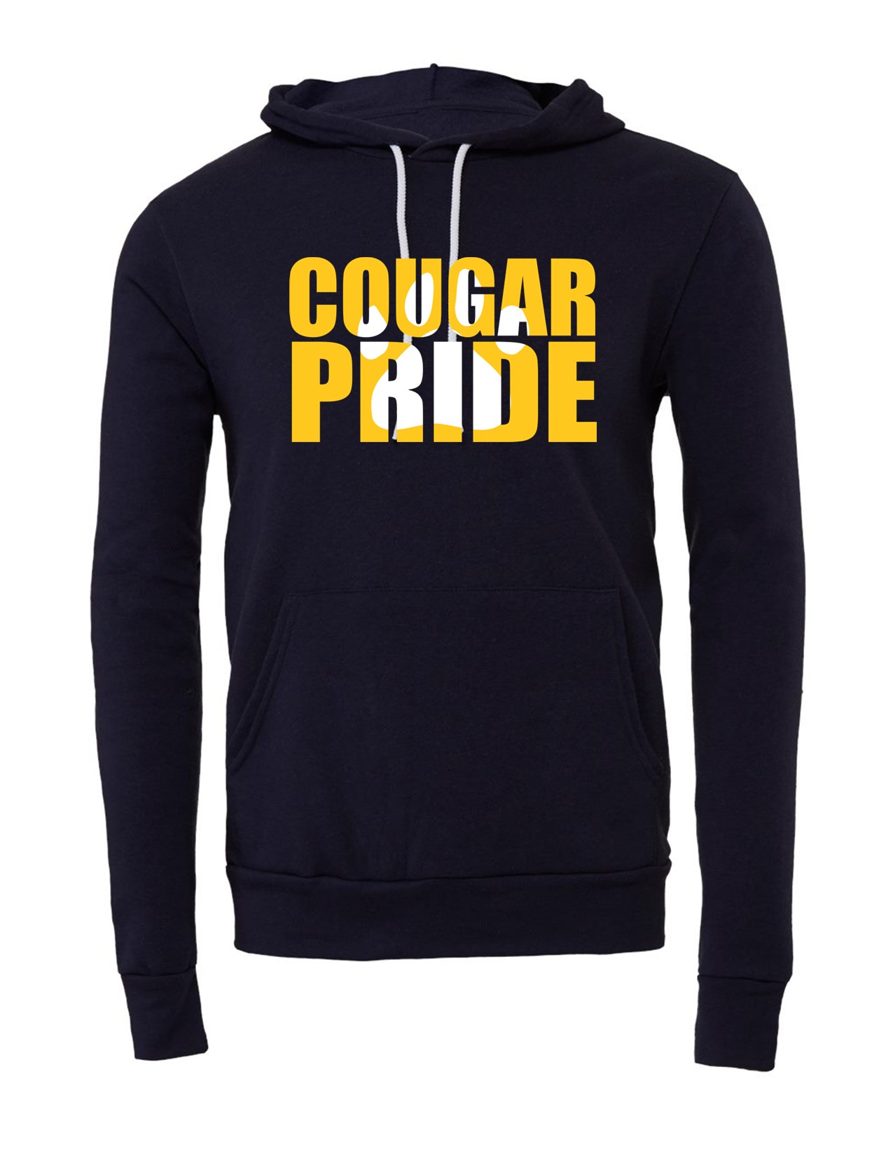 75 Bella Canvas 3719 Unisex Fleece Pullover Hoodie with Front Print