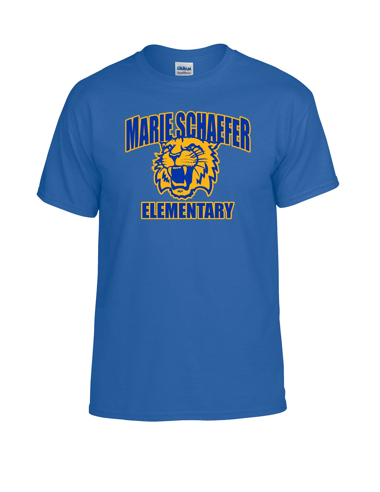 02d Gildan G800B Youth Dryblend 50/50 Short Sleeve Shirt with Front Print