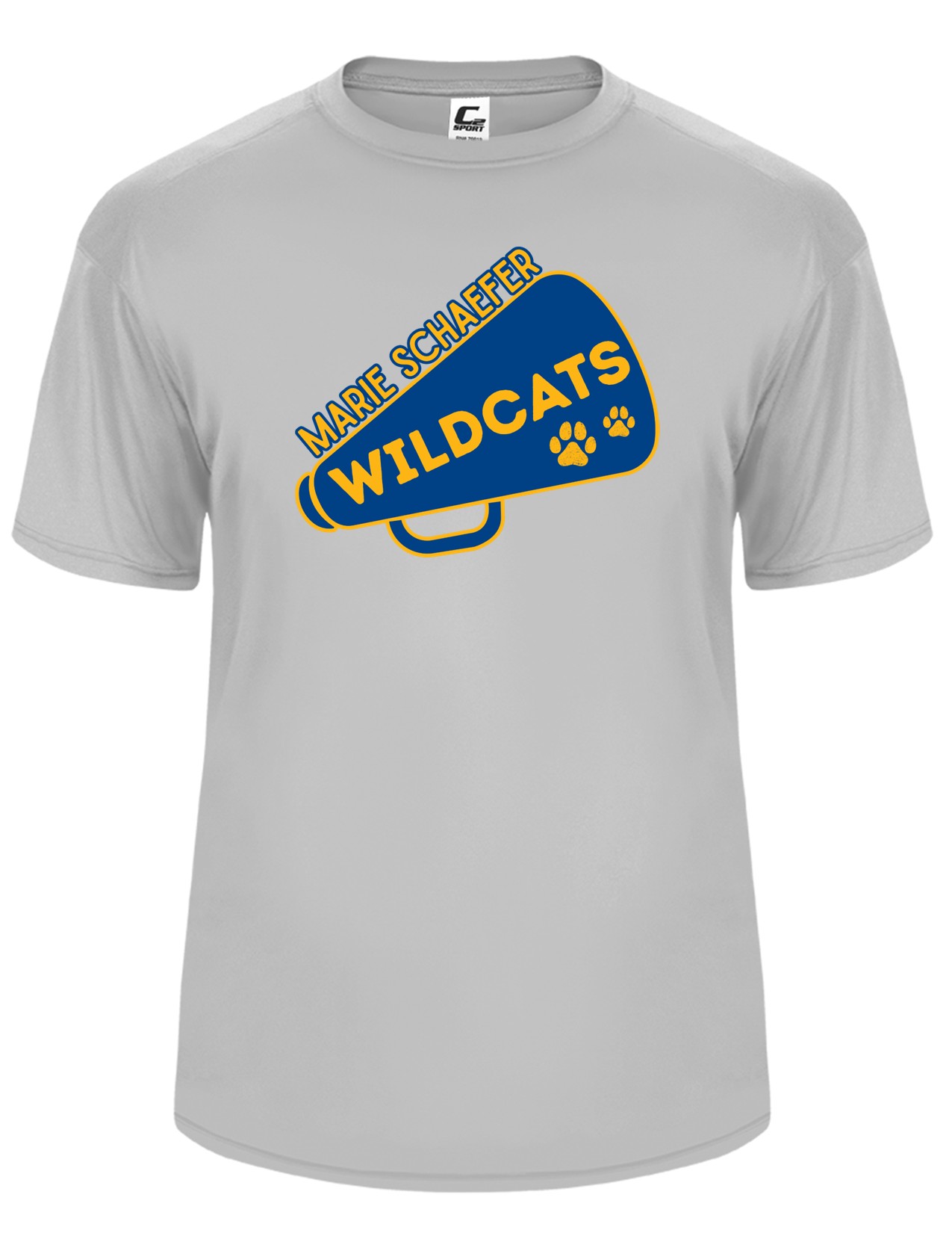 17a Badger 5200 Youth 100% Poly Wicking Performance Short Sleeve with Front Print