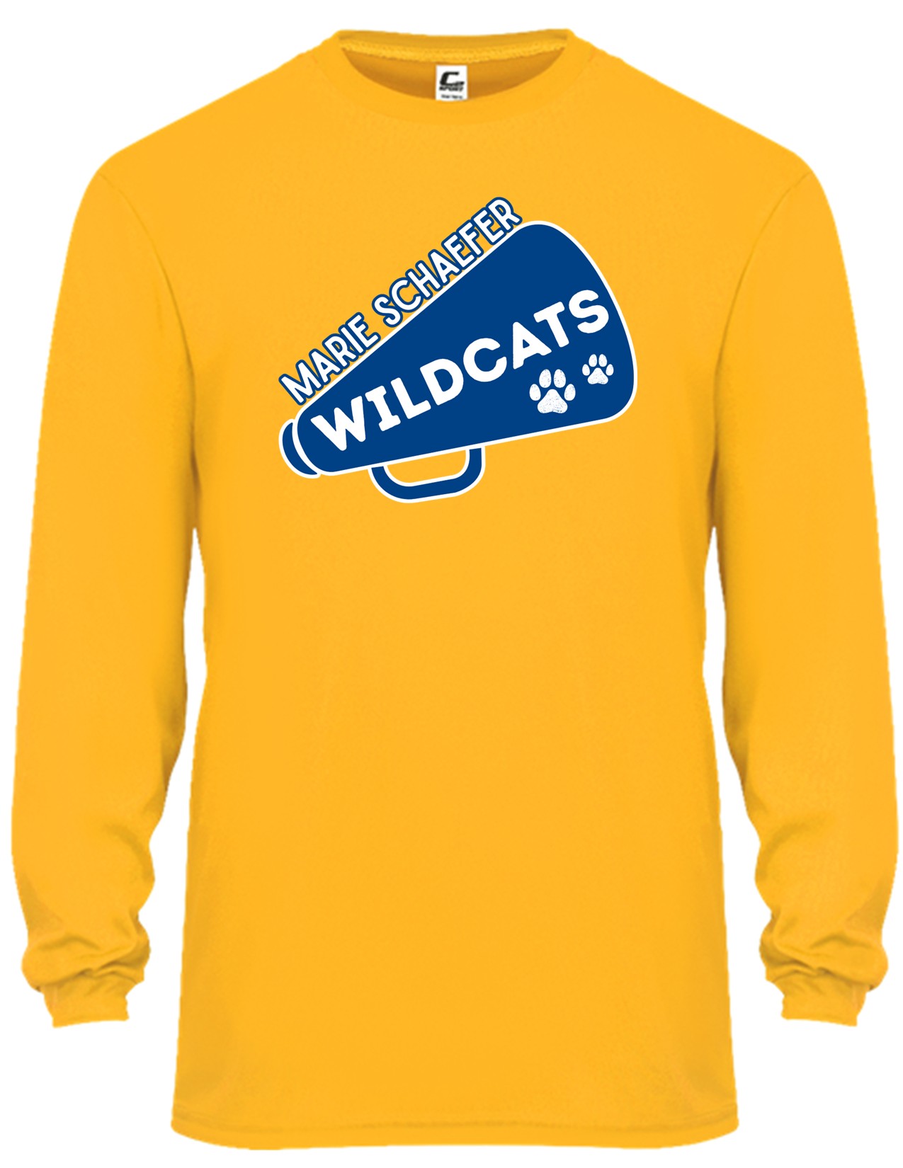 56a Badger 5104 Adult C2 Performance 100% Poly Long Sleeve T-Shirt with Front Print