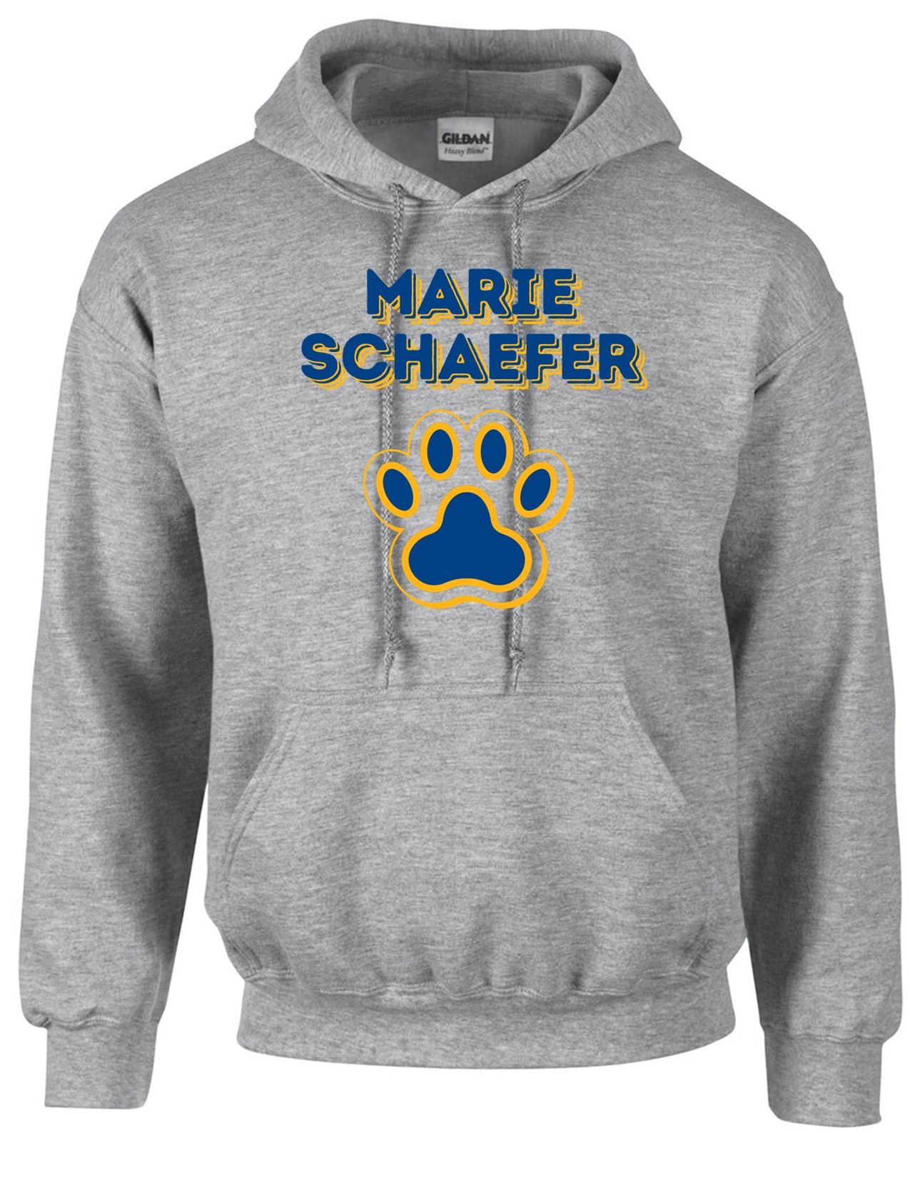 73c Gildan G185 Adult Heavy Blend 50/50 Hooded Sweatshirt with Front Print