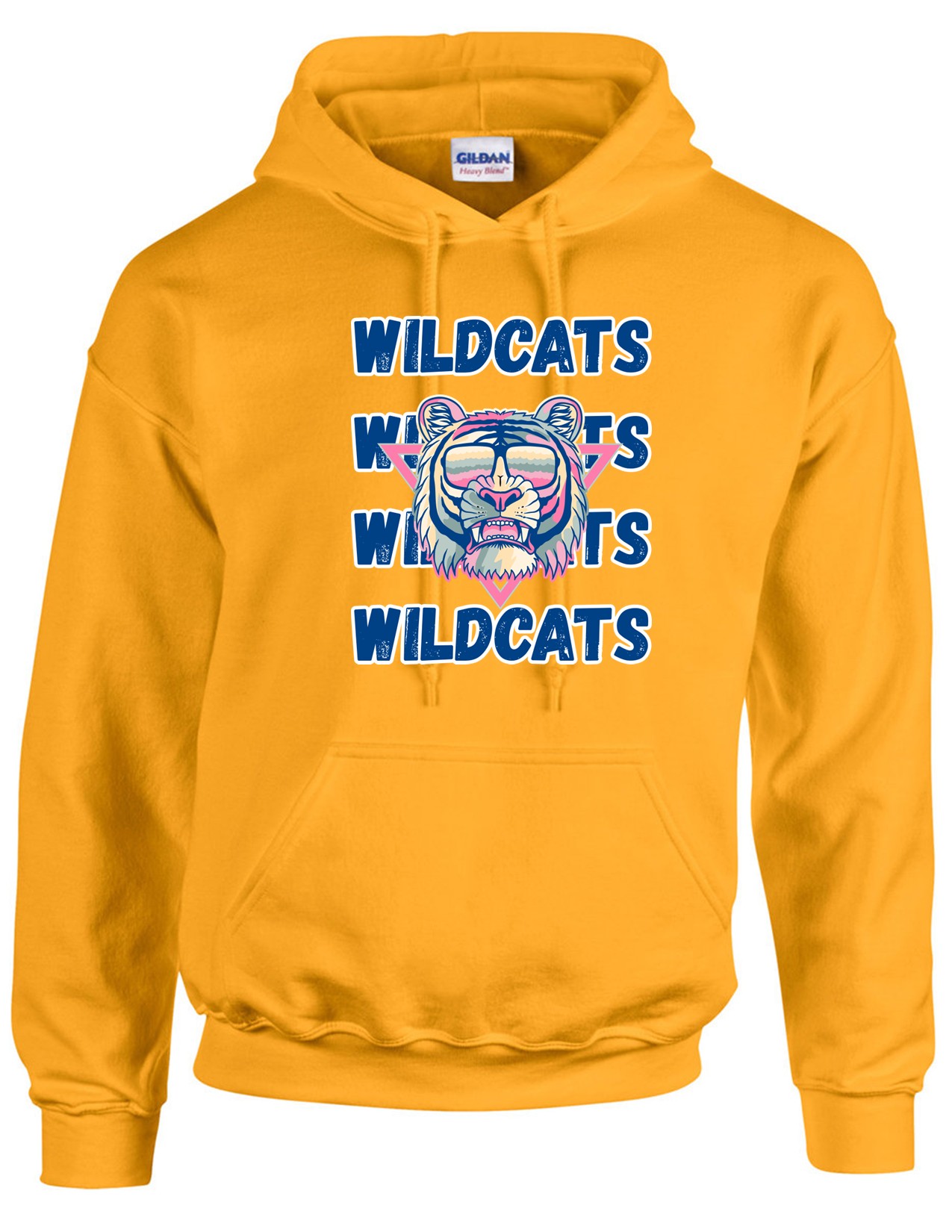 74b Gildan G185B Youth Heavy Blend 50/50 Hooded Sweatshirt with Front Print