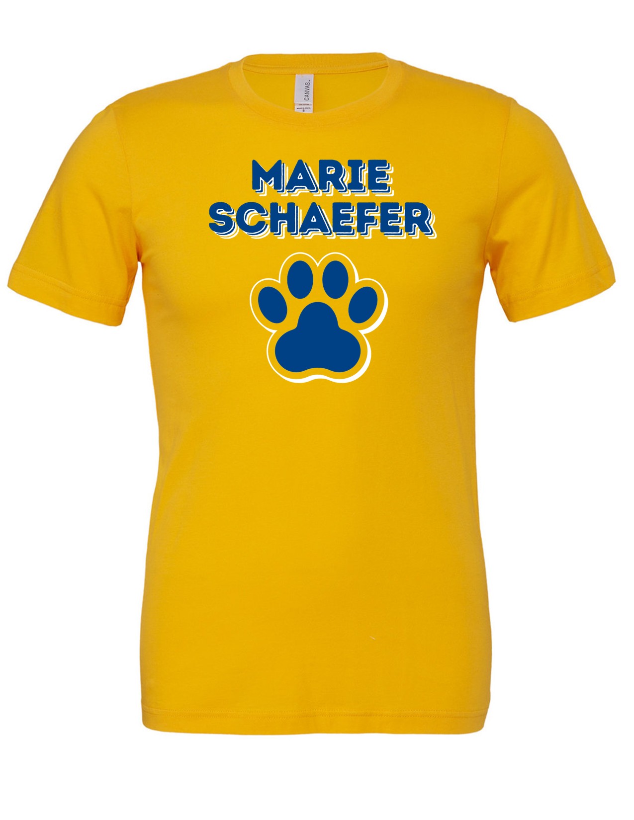 12c 3001C Bella + Canvas Adult 100% Ring Spun Cotton Jersey Short Sleeve Shirt with Front Print