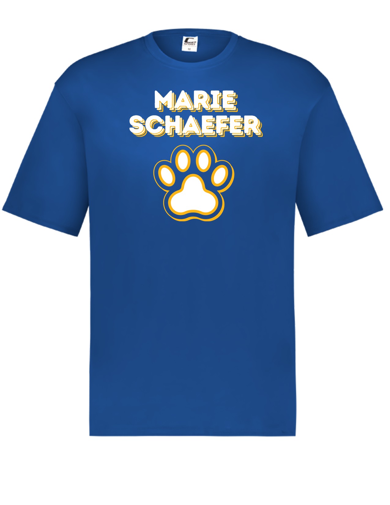 17c Badger 5200 Youth 100% Poly Wicking Performance Short Sleeve with Front Print