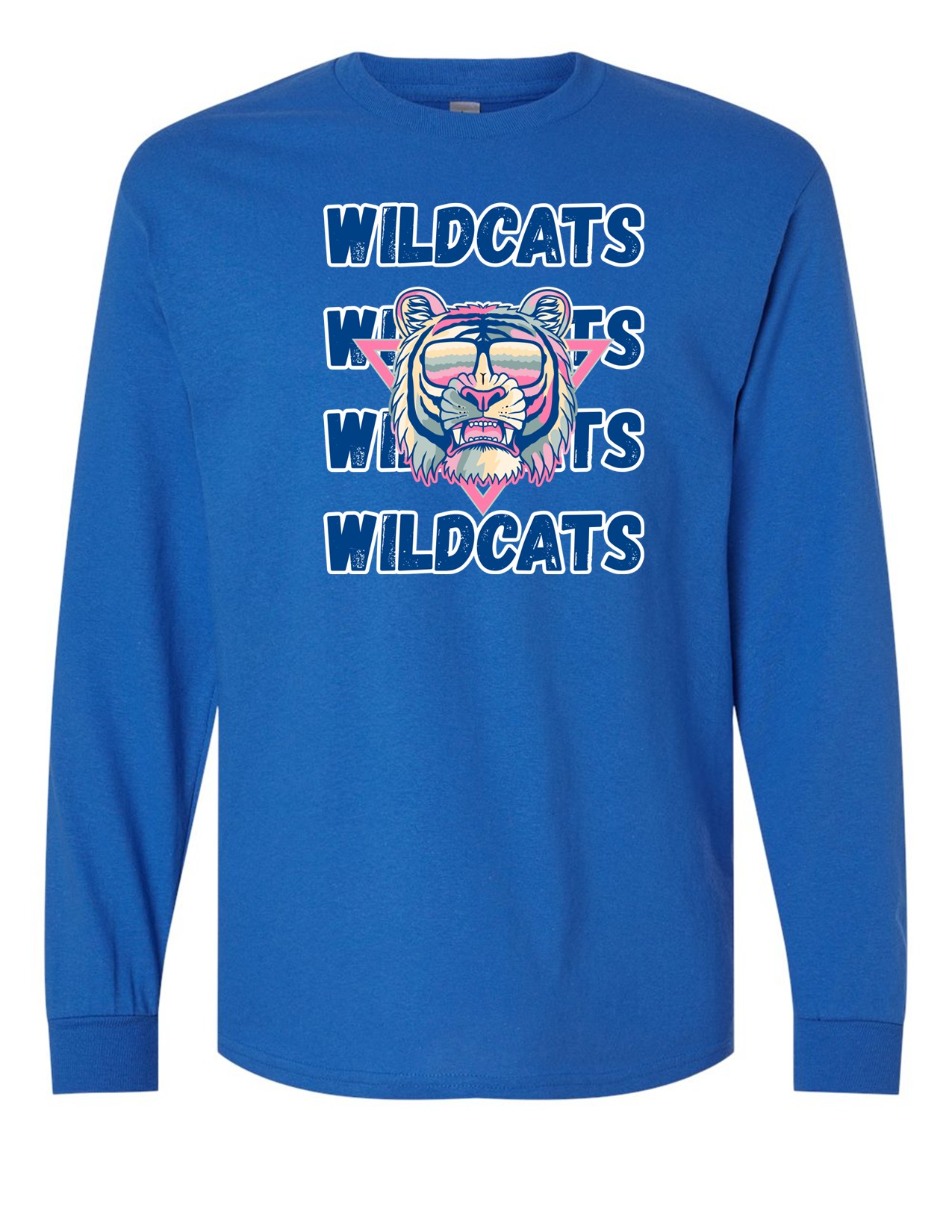 54b Gildan G540B Youth Heavy Cotton 100% Long Sleeve Shirt with Front Print