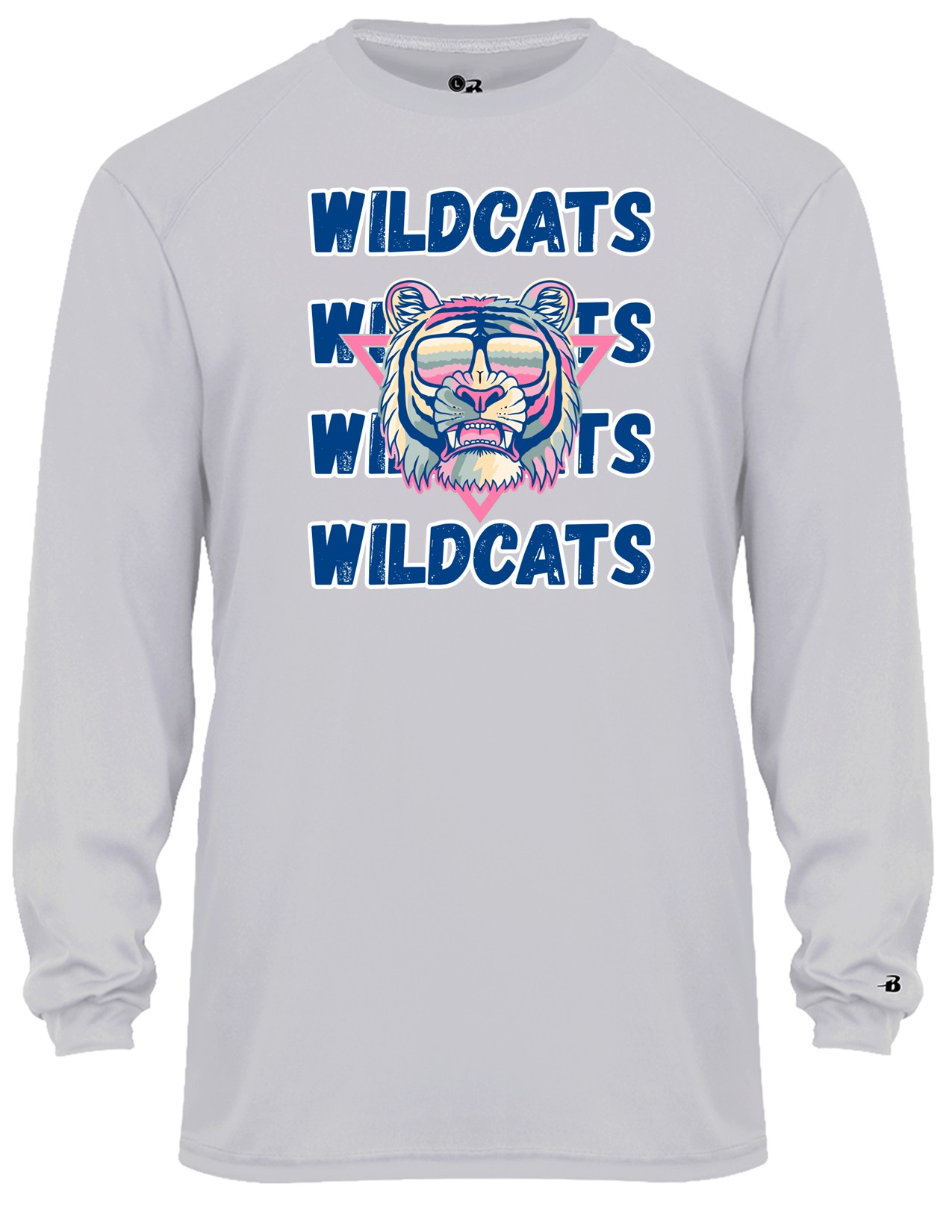 57b Badger 5204 Youth C2 Performance 100% Poly Wicking Long Sleeve T-Shirt with Front Print