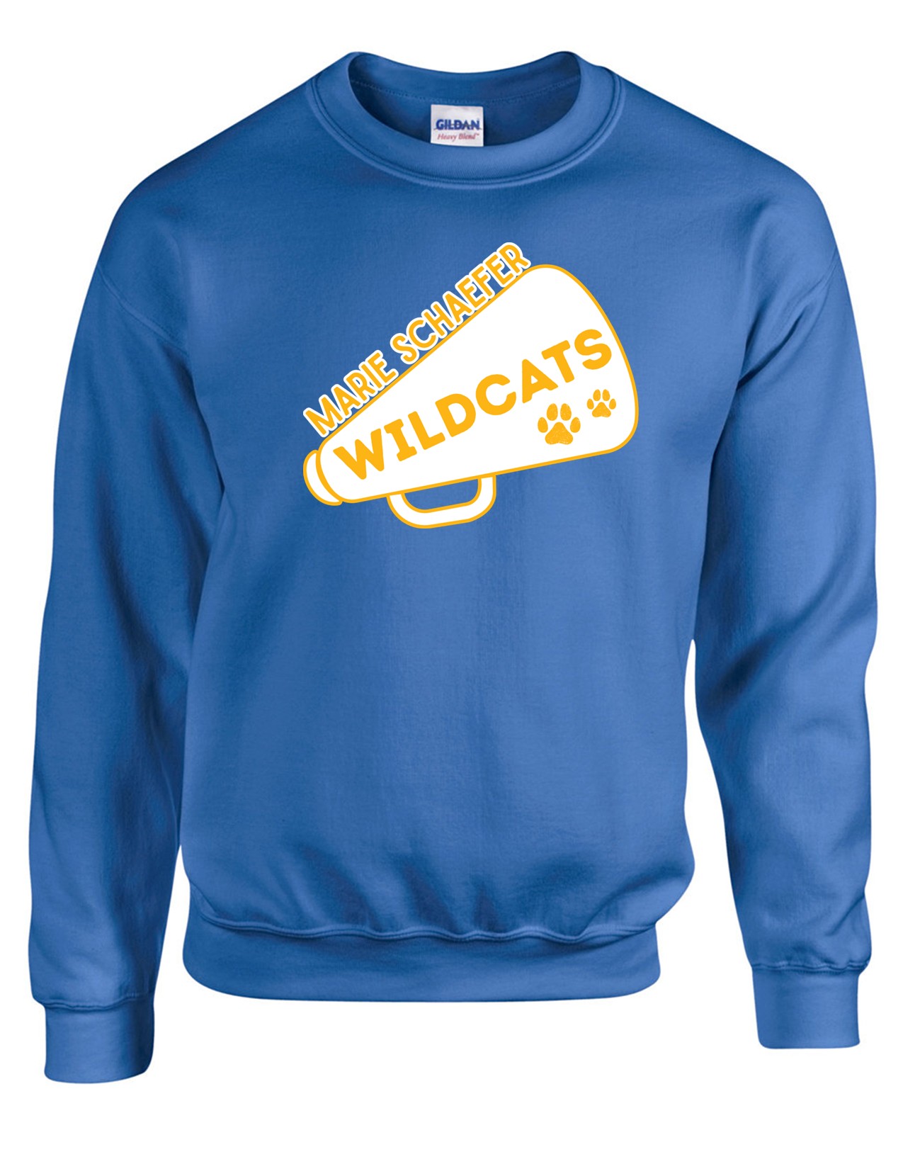 71a Gildan G180 Adult Heavy Blend 50/50 Fleece Crew with Front Print