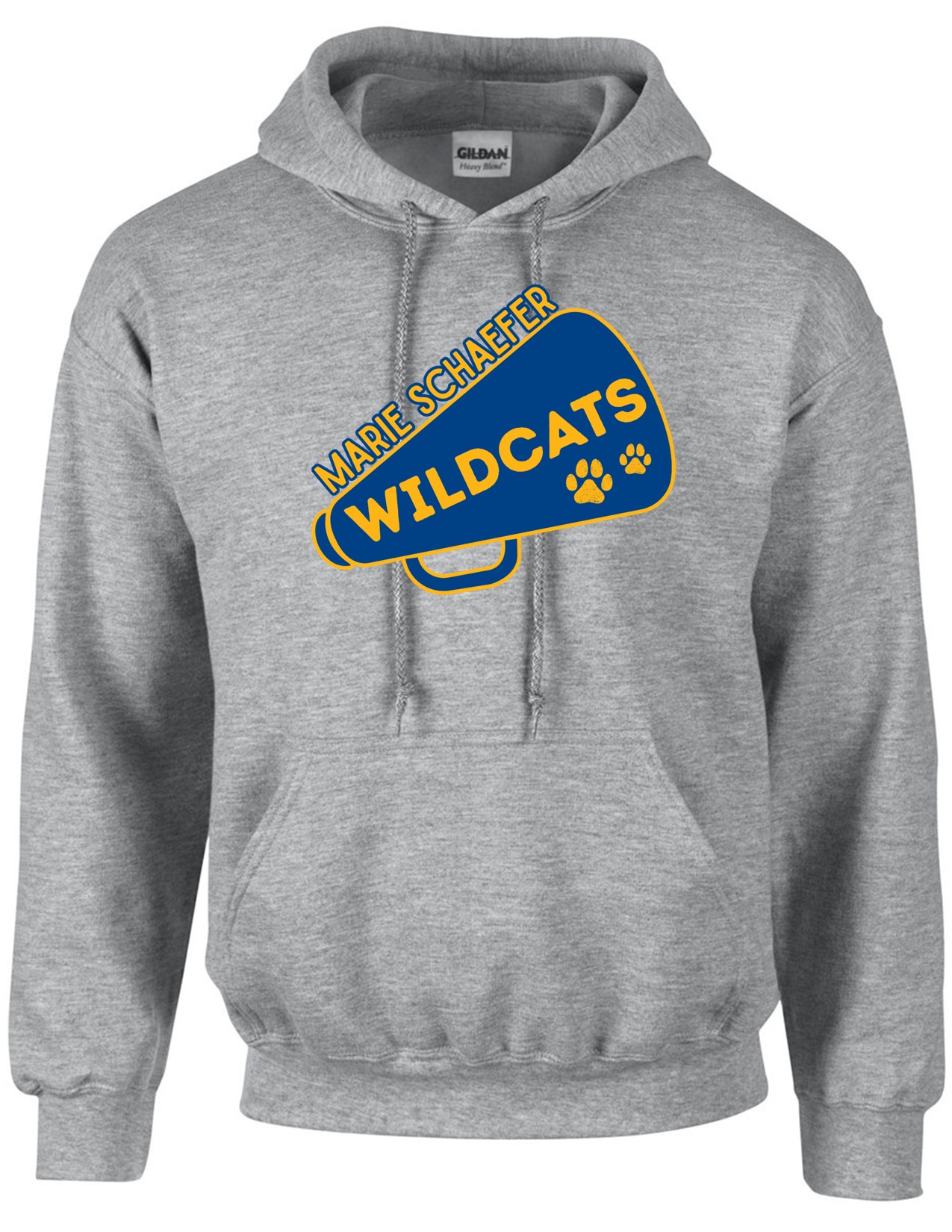 73a Gildan G185 Adult Heavy Blend 50/50 Hooded Sweatshirt with Front Print