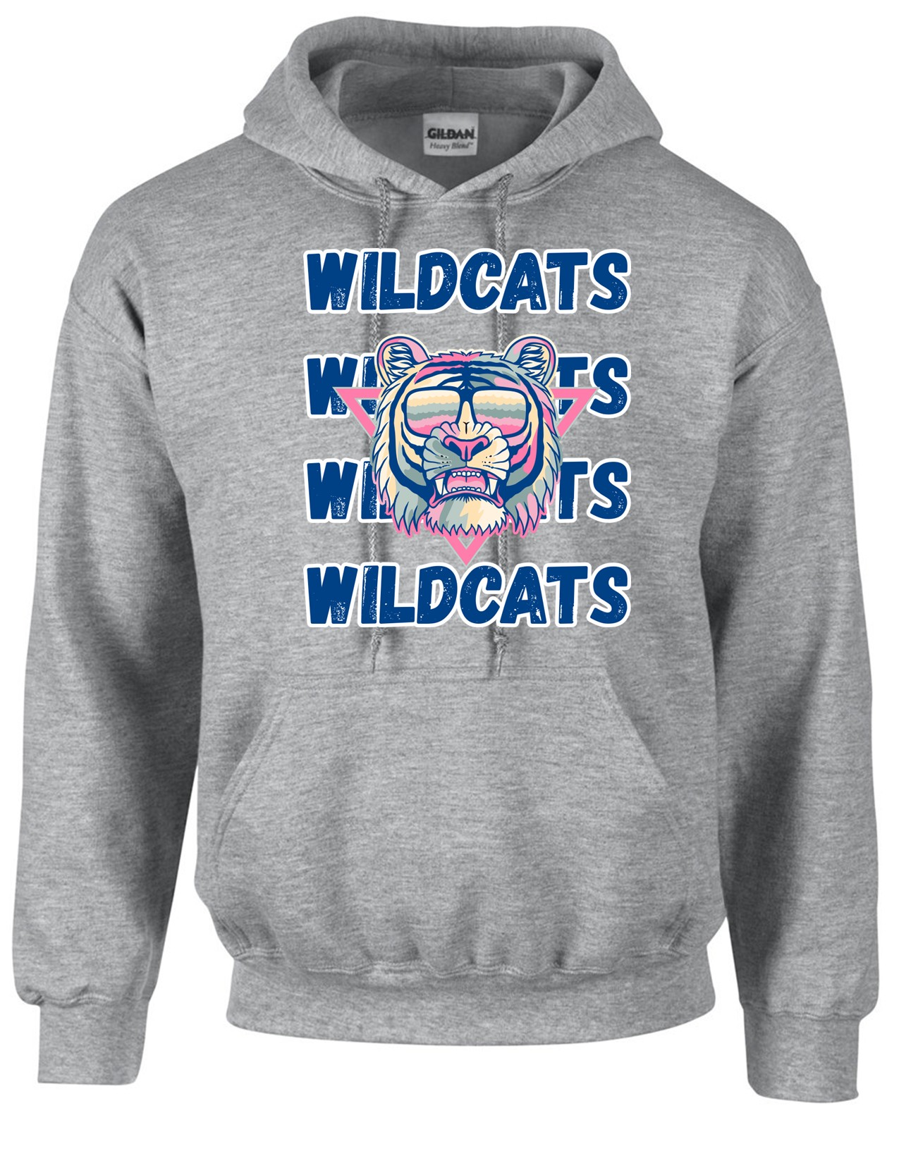 73b Gildan G185 Adult Heavy Blend 50/50 Hooded Sweatshirt with Front Print