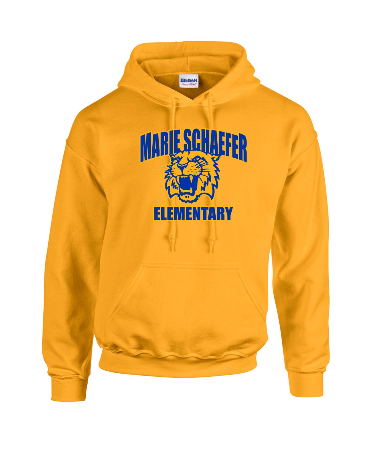 74d Gildan G185B Youth Heavy Blend 50/50 Hooded Sweatshirt with Front Print