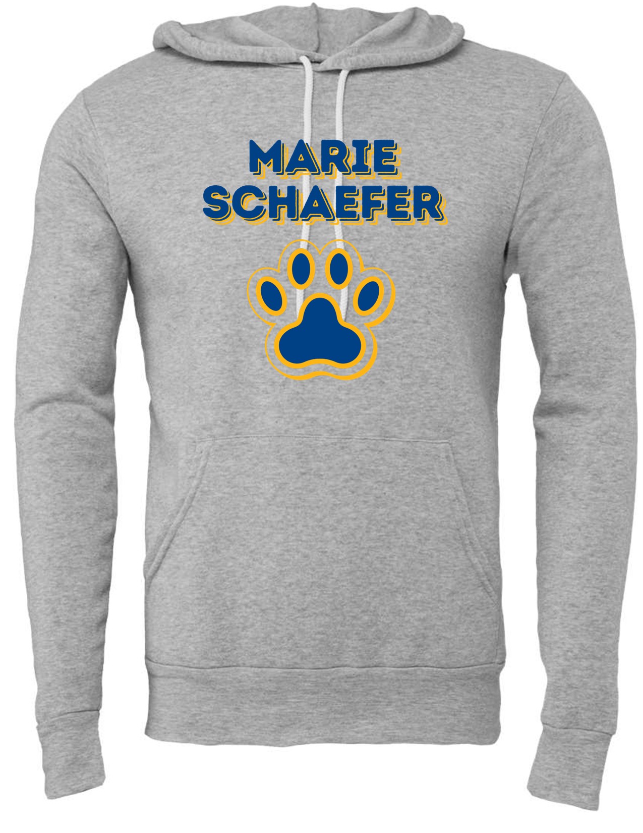 75c Bella Canvas 3719 Unisex Fleece Pullover Hoodie with Front Print