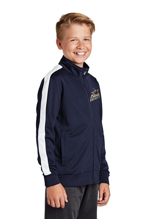 Youth Tricot Track Jacket - Embroidered Logo