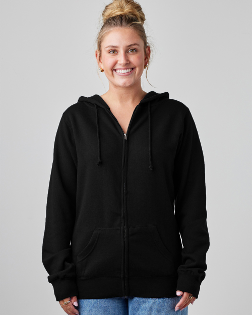 Ladies Full Zip Hoodie - Logo on Back Only -EZ340