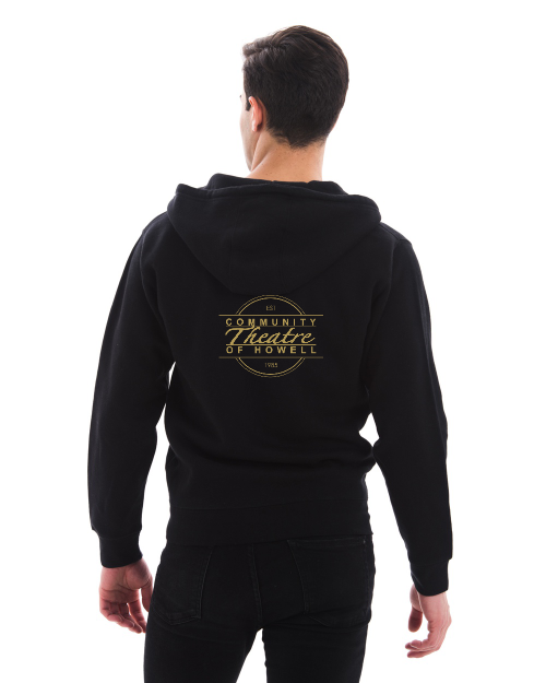 Adult Full-Zip Hooded Sweatshirt-Logo on Back Only-14003
