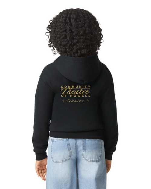 Youth Heavy Blend Full-Zip Hooded Sweatshirt- Logo on back only-18600b