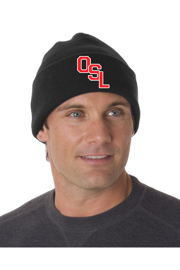 Knit Cuff Beanie - Embroidered Logo-3825