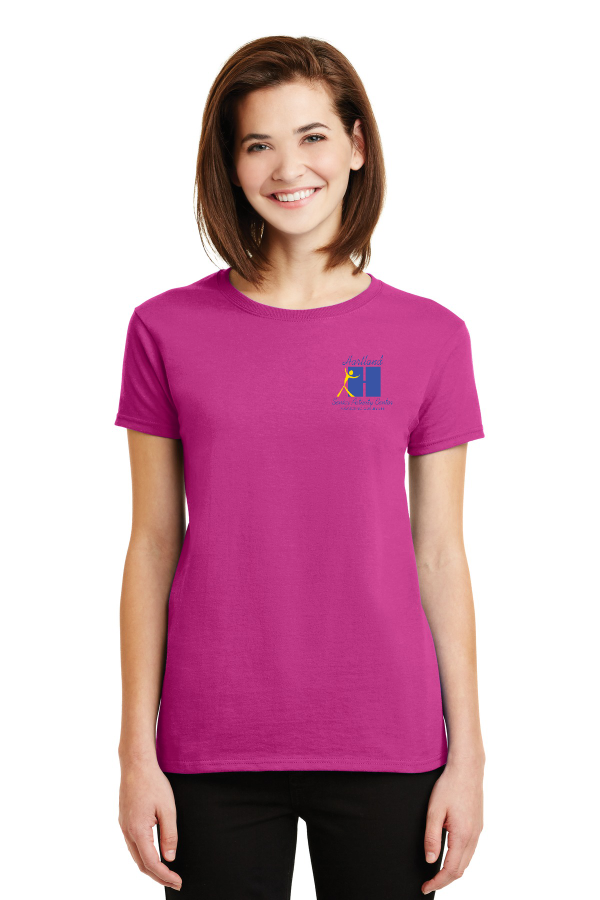 Ladies 100% US Cotton T-Shirt - Printed Logo - 2000L