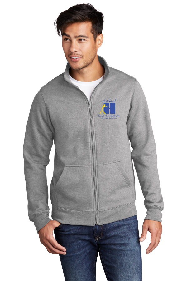 Unisex Full-Zip Sweatshirt - Embroidered Logo