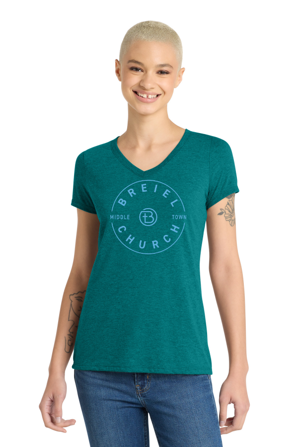WOMEN'S V-NECK CIRCLE S/S TEE