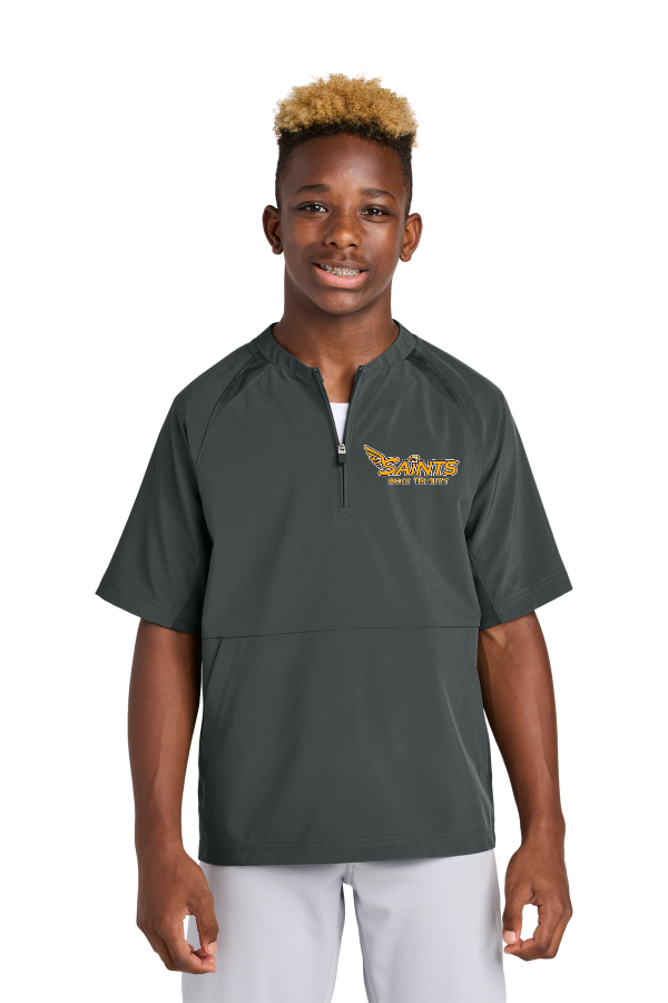Youth Repeat 1/2-Zip Short Sleeve Jacket YJST489. Embroidered