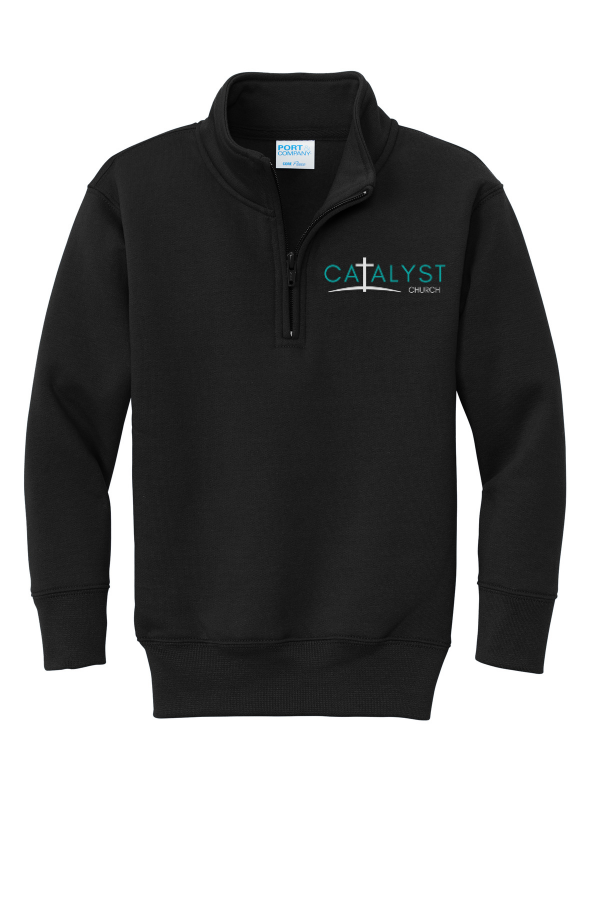 Port & Company Youth Core Fleece 1/4-Zip Pullover Sweatshirt PC78YQ