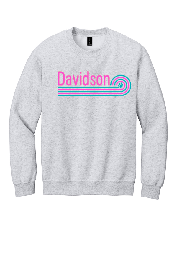 DAVIDSON PINK WAVE CREWNECK