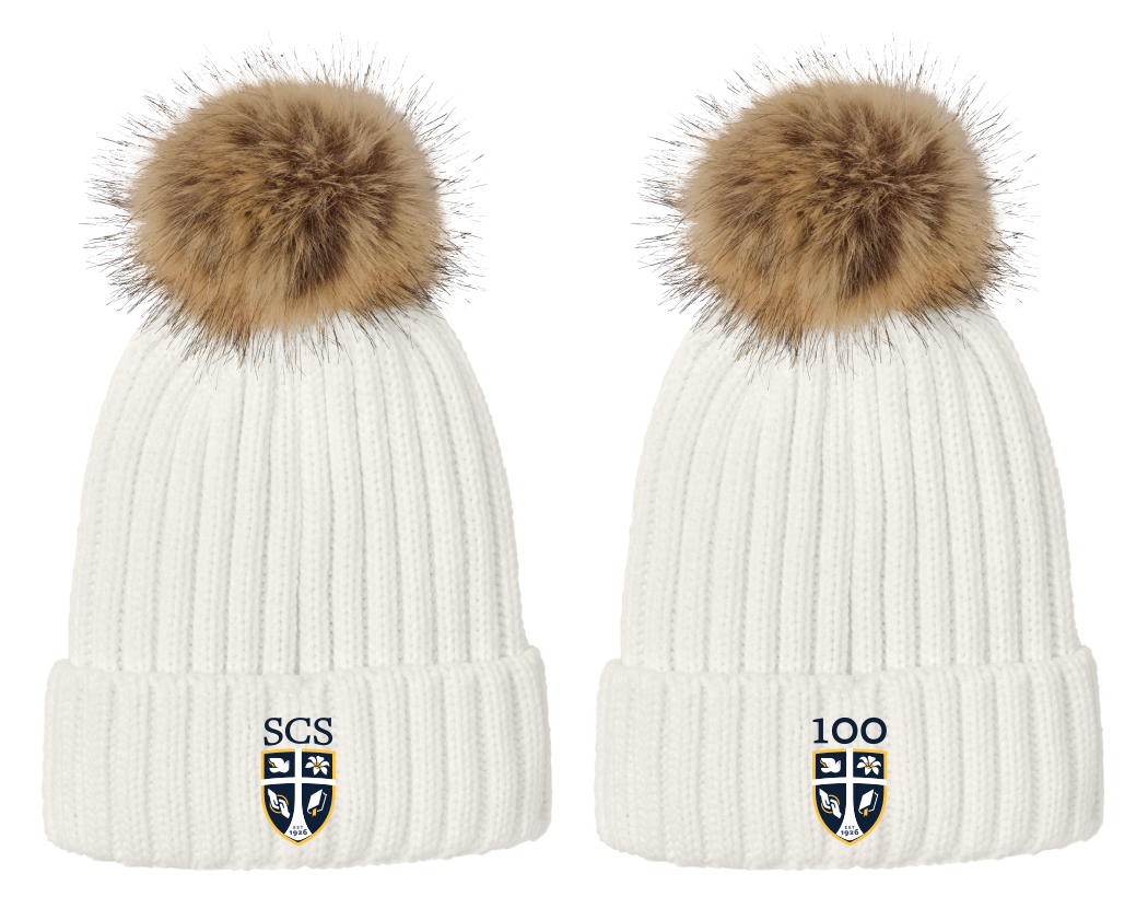 Faux Fur Pom Pom Beanie