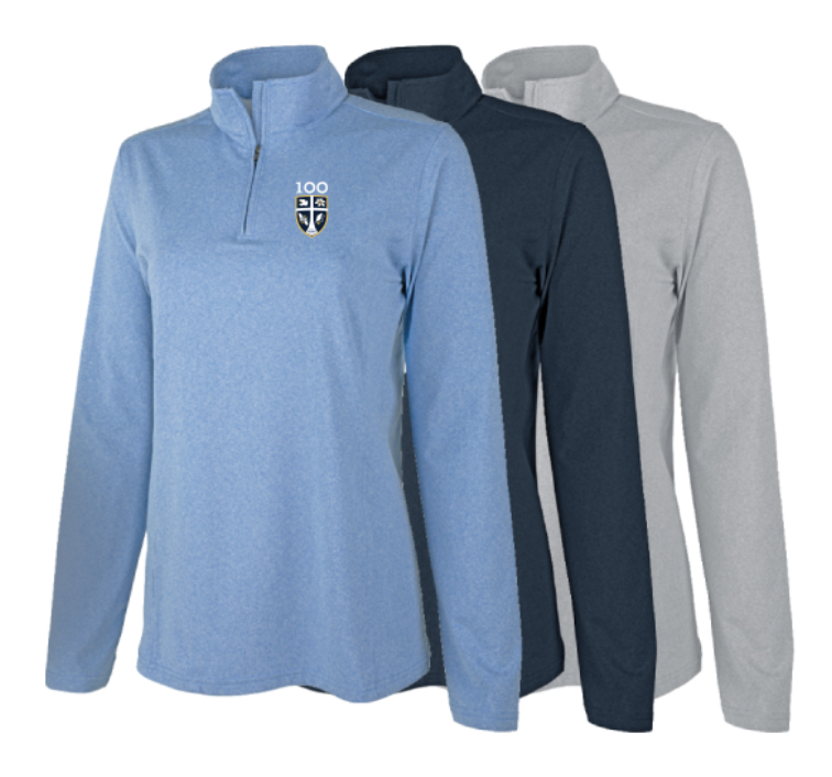 Charles River Ladies Heathered Eco-Logic Stretch Quarter Zip
