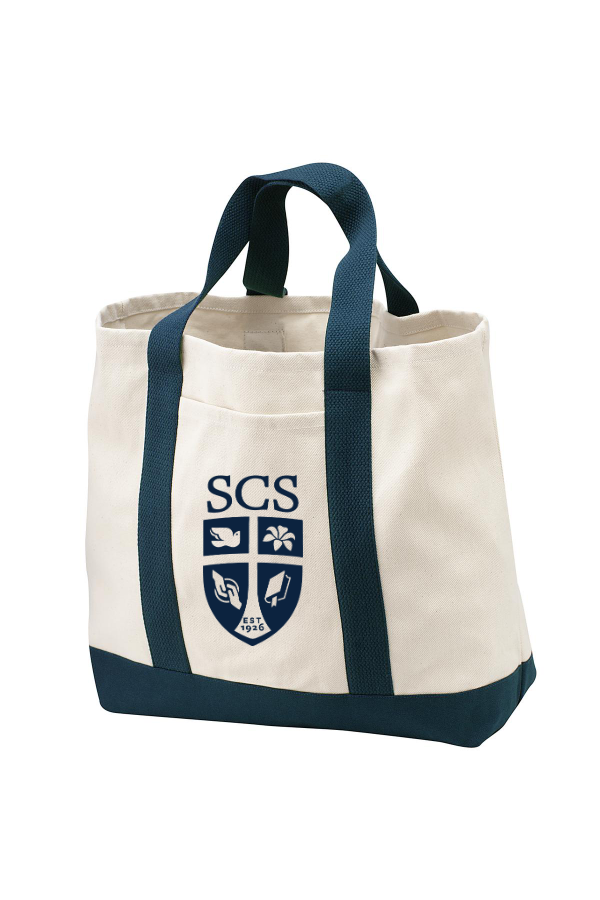 Ideal Twill Two-Tone Shopping Tote
