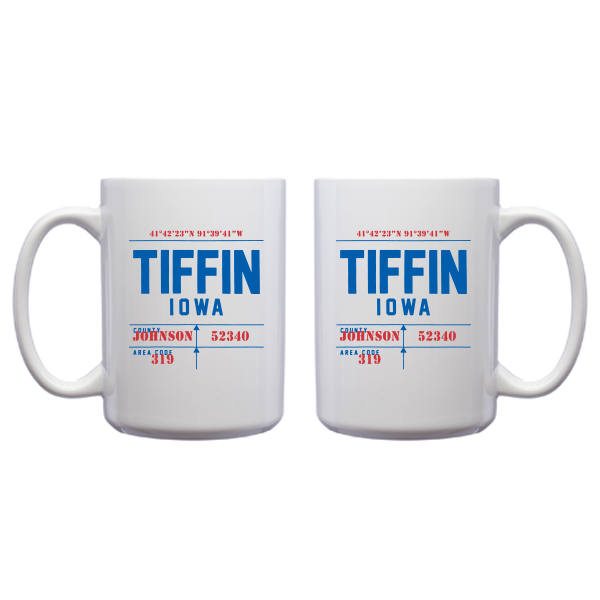 Tiffin Iowa w/ Area info Mug