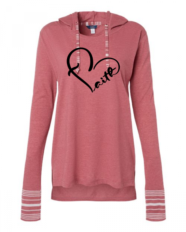 Women's Heathered Jersey Hooded Tunic