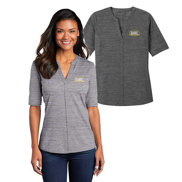 Port Authority® Ladies Stretch Heather Open Neck Top