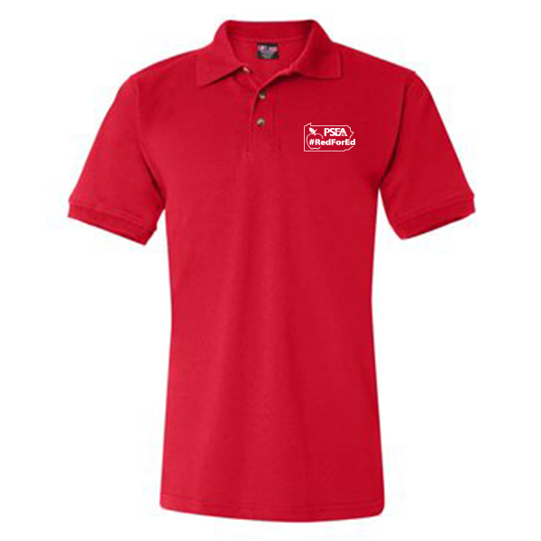 *Discounted* Adult  Cotton Piqu Polo - RED