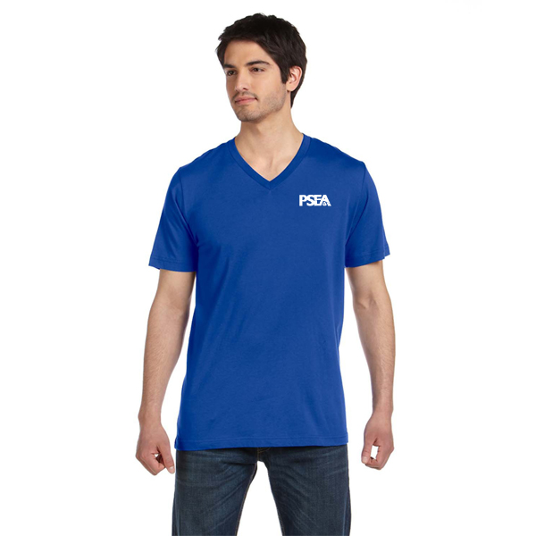 V-Neck Blue Short Sleeve T-shirt