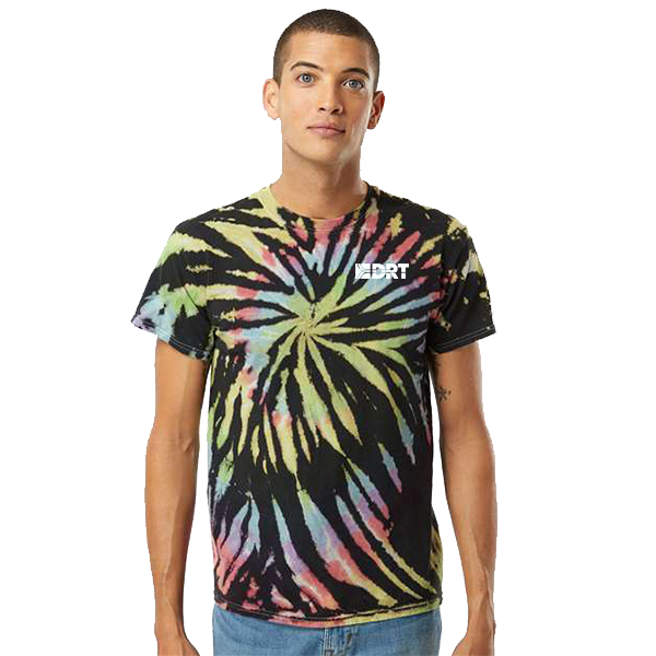 Multi Color Spiral Tie Dyed T Shirt
