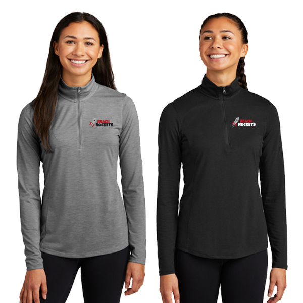 Sport-Tek  Ladies PosiCharge  Tri-Blend Wicking 1/4-Zip Pullover