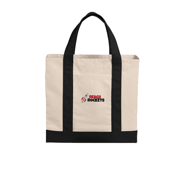 Port Authority Cotton Canvas Two-Tone Tote