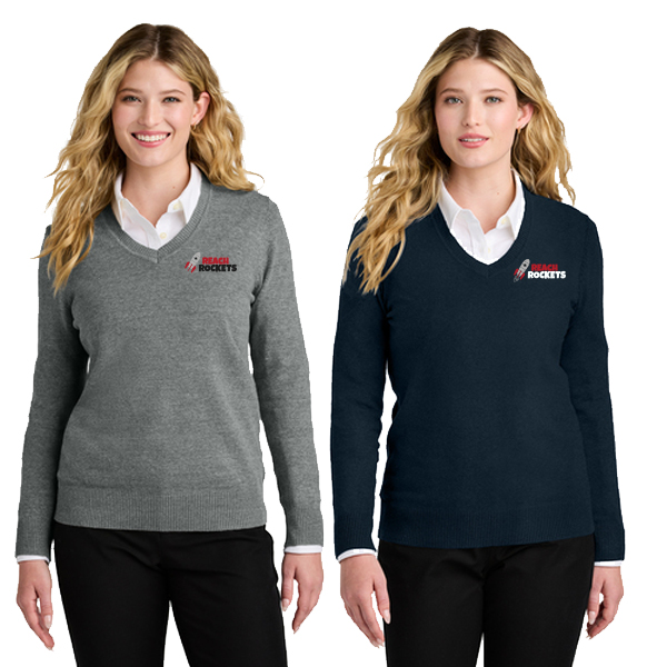 Port Authority Womens Easy Care V-Neck Sweater