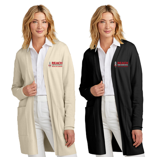 Mercer+Mettle Womens Open-Front Cardigan Sweater